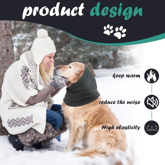Pack of 2 Dog Snood, Ear Muffs for Dogs, Ear Protection Dog, Dog Ear Warmer, Dog Neck and Ear Warmer, Pet Ear Flap Head Wrap, Head Cover for Dogs, Ear Protection Dog Wind (Grey) Pack of 2 Dog Snood, Ear Muffs for Dogs, Ear Protection Dog, Dog Ear Warmer, Dog Neck and Ear Warmer, Pet Ear Flap Head Wrap, Head Cover for Dogs, Ear Protection Dog Wind (Grey)