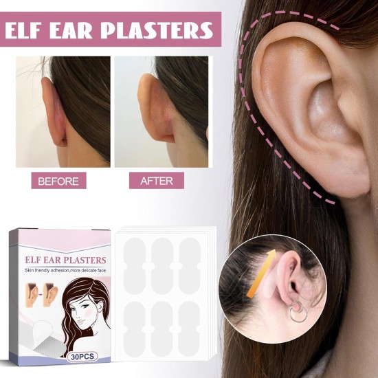 Pack of 30 Cosmetic Ear Corrector Ear Corrector, Self-Adhesive Elf Ear Patches, Concealed Cosmetic Ear Corrector for Protruding Ears Pack of 30 Cosmetic Ear Corrector Ear Corrector, Self-Adhesive Elf Ear Patches, Concealed Cosmetic Ear Corrector for Protruding Ears