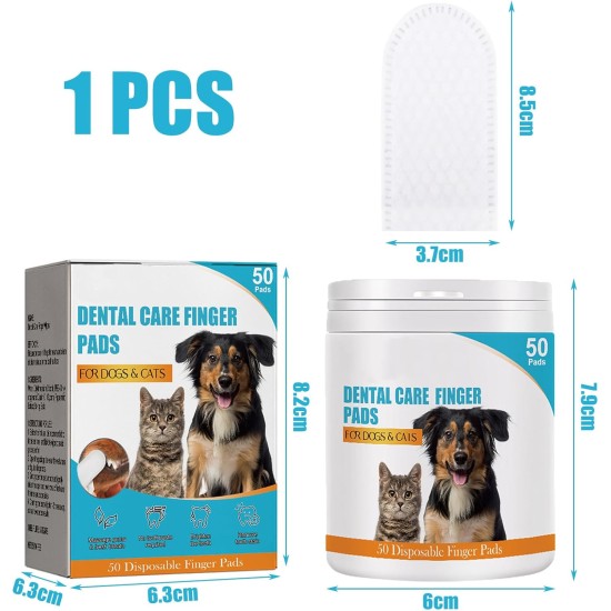 Pack of 50 Ear Care Finger Pads for Dogs, Ear Cleaner for Dogs, Ear Finger Wipes for Dogs and Cats, Finger Pads for Ear Care, Hygiene for Dogs and Cats Pack of 50 Ear Care Finger Pads for Dogs, Ear Cleaner for Dogs, Ear Finger Wipes for Dogs and Cats, Finger Pads for Ear Care, Hygiene for Dogs and Cats