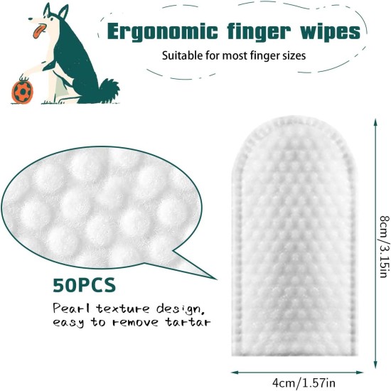 Pack of 50 Ear Care Finger Pads for Dogs, Ear Cleaner for Dogs, Practical Ear Cleaner for Dogs, Dog Ear Cleaner for Ear Hygiene, Gentle Ear Cleaner for Care and Cleaning Pack of 50 Ear Care Finger Pads for Dogs, Ear Cleaner for Dogs, Practical Ear Cleaner for Dogs, Dog Ear Cleaner for Ear Hygiene, Gentle Ear Cleaner for Care and Cleaning