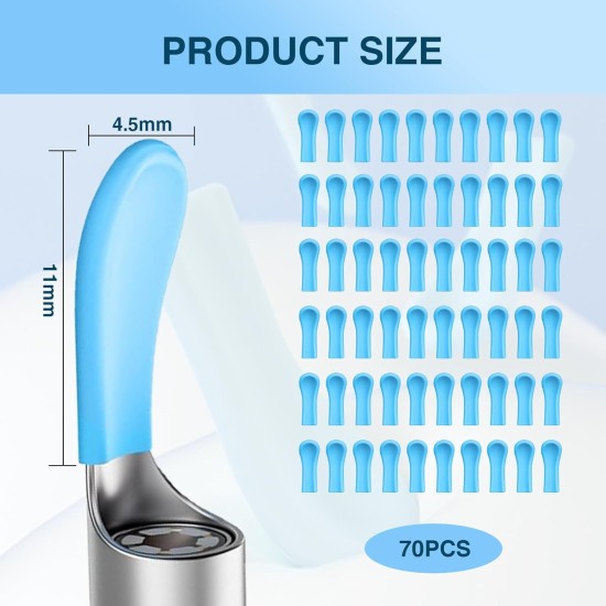 Pack of 70 Silicone Ear Cleaner Heads, Earwax Remover Accessories for Earwax Remover, Ear Spoon Tips for Ear Wax Removal Otoscope Pack of 70 Silicone Ear Cleaner Heads, Earwax Remover Accessories for Earwax Remover, Ear Spoon Tips for Ear Wax Removal Otoscope