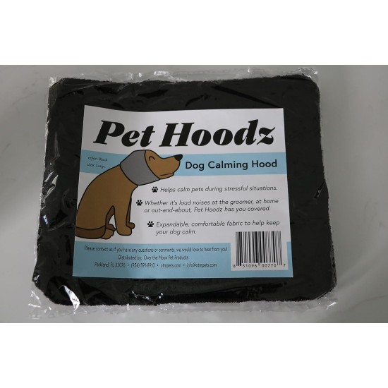 Pet Hoodz for Dogs, Anxiety, Grooming, Earmuffs, Calming Hood, Ear Compression, Pet Hoodie, Dog Ear Wrap, Black, XL Pet Hoodz for Dogs, Anxiety, Grooming, Earmuffs, Calming Hood, Ear Compression, Pet Hoodie, Dog Ear Wrap, Black, XL
