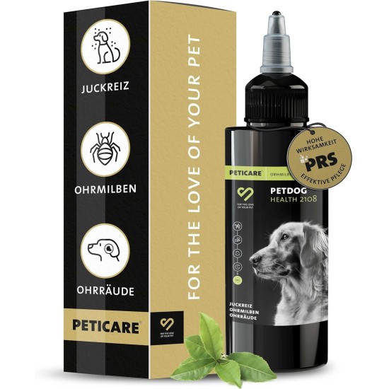 PetDog Health 2108 Anti-Parasite Agent for Dog Ears, Against Ear Mites, Mange Fungi, Relieves Itching and Promotes Regeneration Process, Unique PRS® System for Long Effect PetDog Health 2108 Anti-Parasite Agent for Dog Ears, Against Ear Mites, Mange Fungi, Relieves Itching and Promotes Regeneration Process, Unique PRS® System for Long Effect