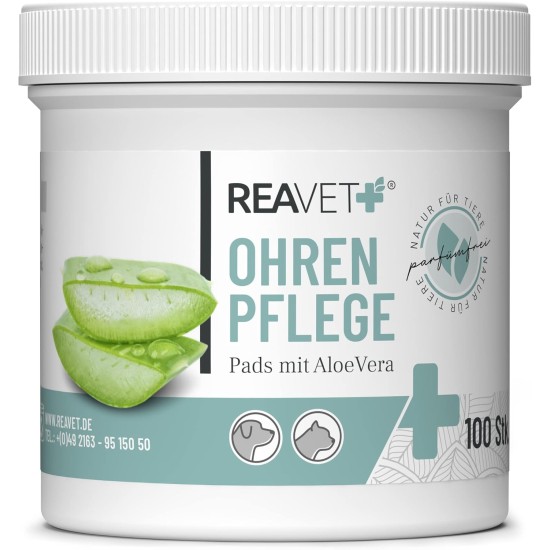 ReaVET Ear Cleaner for Dogs and Cats 250 ml - Ear Cleaner with Colloidal Silver + Natural Chamomile I Agent for Ear Cleaning for Dogs, Cats, Horses ReaVET Ear Cleaner for Dogs and Cats 250 ml - Ear Cleaner with Colloidal Silver + Natural Chamomile I Agent for Ear Cleaning for Dogs, Cats, Horses