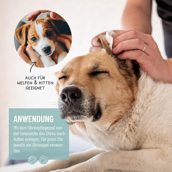 ReaVET Ear Cleaner for Dogs and Cats 250 ml - Ear Cleaner with Colloidal Silver + Natural Chamomile I Agent for Ear Cleaning for Dogs, Cats, Horses ReaVET Ear Cleaner for Dogs and Cats 250 ml - Ear Cleaner with Colloidal Silver + Natural Chamomile I Agent for Ear Cleaning for Dogs, Cats, Horses