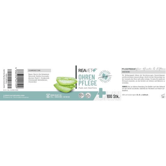 ReaVET Ear Cleaner for Dogs and Cats 250 ml - Ear Cleaner with Colloidal Silver + Natural Chamomile I Agent for Ear Cleaning for Dogs, Cats, Horses ReaVET Ear Cleaner for Dogs and Cats 250 ml - Ear Cleaner with Colloidal Silver + Natural Chamomile I Agent for Ear Cleaning for Dogs, Cats, Horses