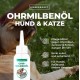 Silberkraft Ear Mite Oil 50 ml for Dogs, Cats and Other Pets, Effective Care Agent Against Ear Mites, Ear Caves, Itching, Yeast Fungus and Inflammation on the Ear, Gentle and Gentle Cleaning Silberkraft Ear Mite Oil 50 ml for Dogs, Cats and Other Pets, Effective Care Agent Against Ear Mites, Ear Caves, Itching, Yeast Fungus and Inflammation on the Ear, Gentle and Gentle Cleaning