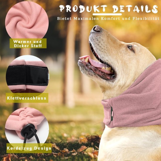 Soothing Earmuffs for Dogs, Pet Ear Flap Head Wrap, Adjustable Velcro Dog Ear Warmers for Anxiety Relief Pet (Pink, M) Soothing Earmuffs for Dogs, Pet Ear Flap Head Wrap, Adjustable Velcro Dog Ear Warmers for Anxiety Relief Pet (Pink, M)