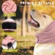 Soothing Earmuffs for Dogs, Pet Ear Flap Head Wrap, Adjustable Velcro Dog Ear Warmers for Anxiety Relief Pet (Pink, M)