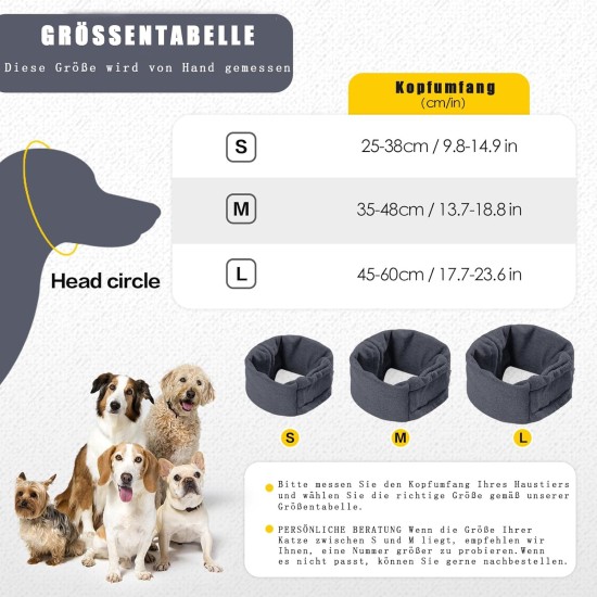 Soothing Earmuffs for Dogs, Pet Ear Flap Head Wrap, Adjustable Velcro Dog Ear Warmers for Anxiety Relief Pet (Pink, M) Soothing Earmuffs for Dogs, Pet Ear Flap Head Wrap, Adjustable Velcro Dog Ear Warmers for Anxiety Relief Pet (Pink, M)