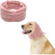 Soothing Earmuffs for Dogs, Pet Ear Flap Head Wrap, Adjustable Velcro Dog Ear Warmers for Anxiety Relief Pet (Pink, M)