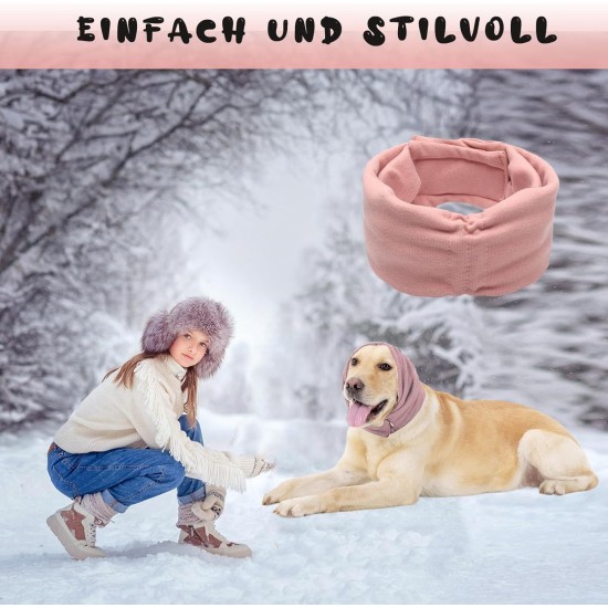 Soothing Earmuffs for Dogs, Pet Ear Flap Head Wrap, Adjustable Velcro Dog Ear Warmers for Anxiety Relief Pet (Pink, M) Soothing Earmuffs for Dogs, Pet Ear Flap Head Wrap, Adjustable Velcro Dog Ear Warmers for Anxiety Relief Pet (Pink, M)