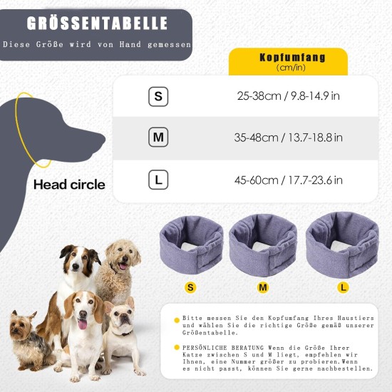 Soothing Earmuffs for Dogs, Pet Ear Flap Head Wrap, Adjustable Velcro Dog Ear Warmers for Anxiety Relief Pet (Pink, M) Soothing Earmuffs for Dogs, Pet Ear Flap Head Wrap, Adjustable Velcro Dog Ear Warmers for Anxiety Relief Pet (Pink, M)