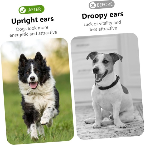 Supvox Dog Ear Stand Up Aid Dog Ear Care Set Dog Ear Support Tool for Standing Ears Support Aid for Puppies and Adults Dogs Ear Standing Aid for Ear Correction Supvox Dog Ear Stand Up Aid Dog Ear Care Set Dog Ear Support Tool for Standing Ears Support Aid for Puppies and Adults Dogs Ear Standing Aid for Ear Correction