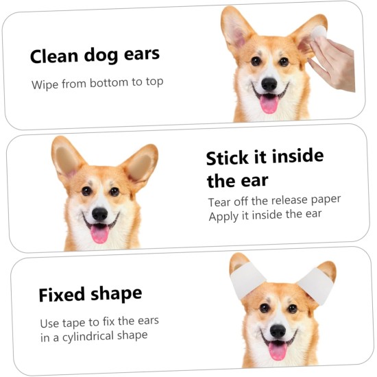 Supvox Dog Ear Stand Up Aid Dog Ear Care Set Dog Ear Support Tool for Standing Ears Support Aid for Puppies and Adults Dogs Ear Standing Aid for Ear Correction Supvox Dog Ear Stand Up Aid Dog Ear Care Set Dog Ear Support Tool for Standing Ears Support Aid for Puppies and Adults Dogs Ear Standing Aid for Ear Correction