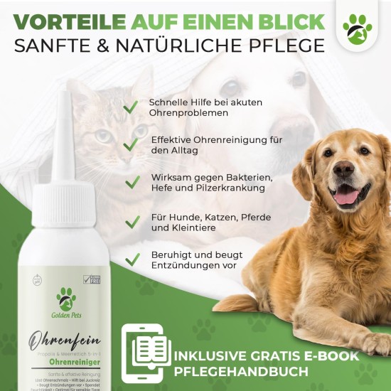 Test Resources Very Good – Ear Cleaner Dog & Cat, 100% Natural Against Inflammation, Itching, Ear Wash, Earwax Remover, Ear Cleaner for Dogs and Cats, 250 ml + New E-Book Test Resources Very Good – Ear Cleaner Dog & Cat, 100% Natural Against Inflammation, Itching, Ear Wash, Earwax Remover, Ear Cleaner for Dogs and Cats, 250 ml + New E-Book
