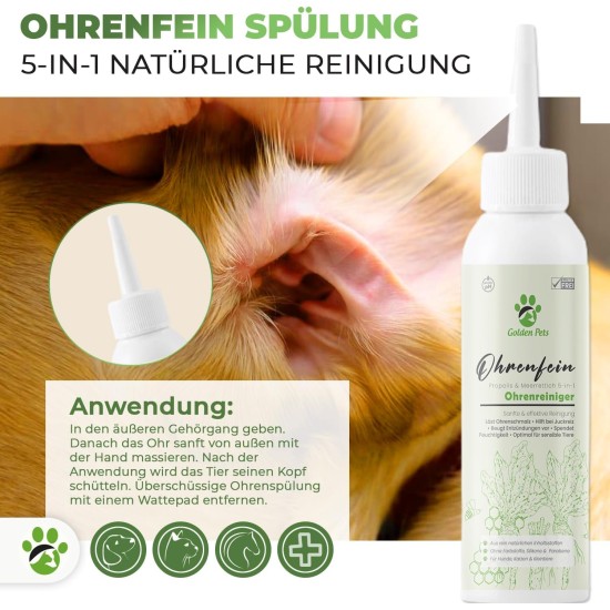 Test Resources Very Good – Ear Cleaner Dog & Cat, 100% Natural Against Inflammation, Itching, Ear Wash, Earwax Remover, Ear Cleaner for Dogs and Cats, 250 ml + New E-Book Test Resources Very Good – Ear Cleaner Dog & Cat, 100% Natural Against Inflammation, Itching, Ear Wash, Earwax Remover, Ear Cleaner for Dogs and Cats, 250 ml + New E-Book