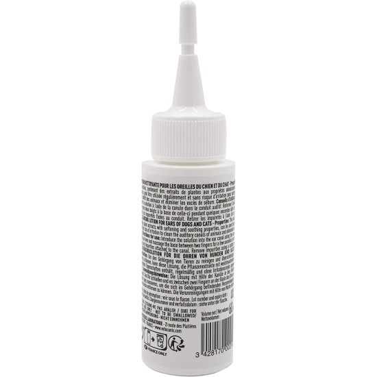 Vetocanis Ear Cleaner for Dogs and Cats, 60 ml, Wet Wipes for Grooming Dog and Cat, Ear Cleaner, Cat and Dog Paw Cleaner, Pack of 100 Wipes Vetocanis Ear Cleaner for Dogs and Cats, 60 ml, Wet Wipes for Grooming Dog and Cat, Ear Cleaner, Cat and Dog Paw Cleaner, Pack of 100 Wipes