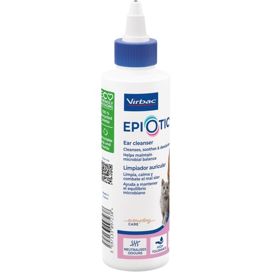 Virbac - Headset Cleaning Solution for Dogs and Cats Epiotic 125ml Virbac - Headset Cleaning Solution for Dogs and Cats Epiotic 125ml