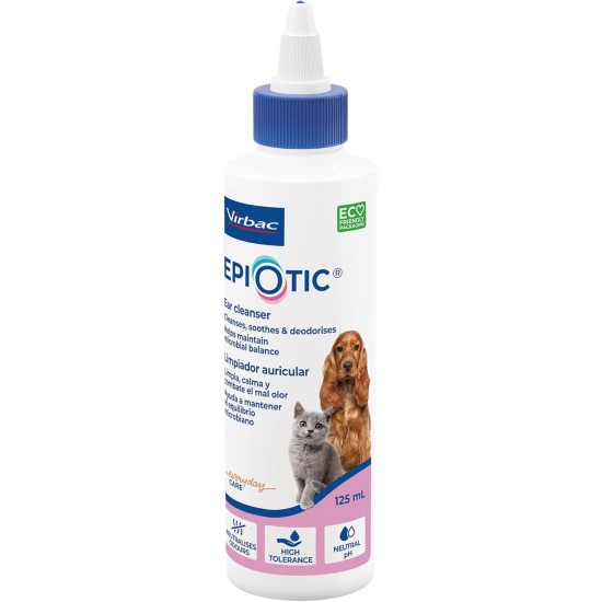 Virbac - Headset Cleaning Solution for Dogs and Cats Epiotic 125ml