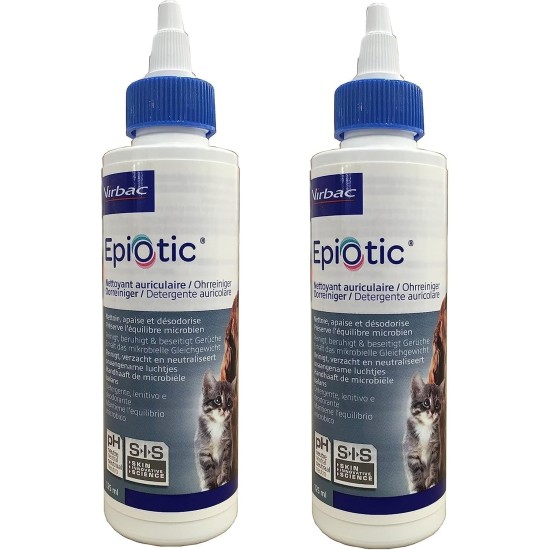 Virbac Epiotic Ear Cleaner - Twin Pack - 2 x 125 ml Virbac Epiotic Ear Cleaner - Twin Pack - 2 x 125 ml