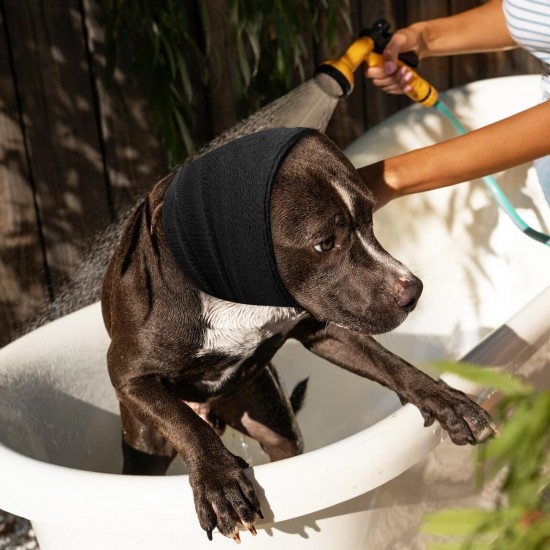 Voarge Pet Bandana, Dog Earmuffs for Dogs, Hearing Protection, for Dog Anxiety, Grooming, Earmuffs, Dog Ear Protection, Soothing (Black, L) Voarge Pet Bandana, Dog Earmuffs for Dogs, Hearing Protection, for Dog Anxiety, Grooming, Earmuffs, Dog Ear Protection, Soothing (Black, L)