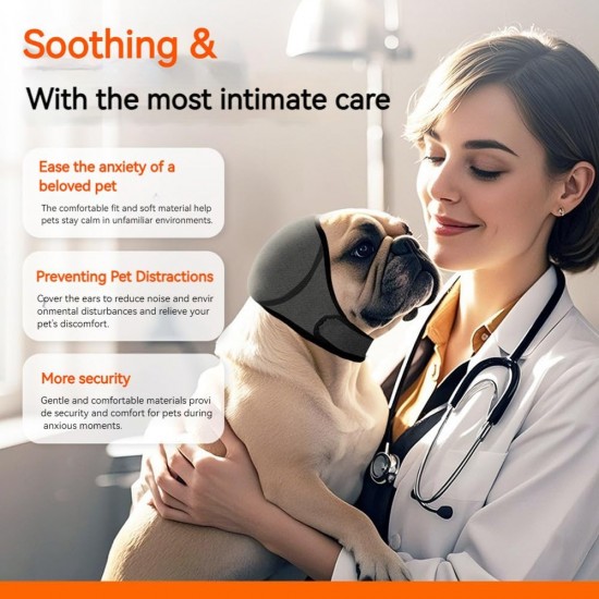 XFSRG Ear Protection Dog Adjustable Velcro Dog Ear Warmers Reduce Noise for Anxiety Relief and Soothing (Grey/S) XFSRG Ear Protection Dog Adjustable Velcro Dog Ear Warmers Reduce Noise for Anxiety Relief and Soothing (Grey/S)