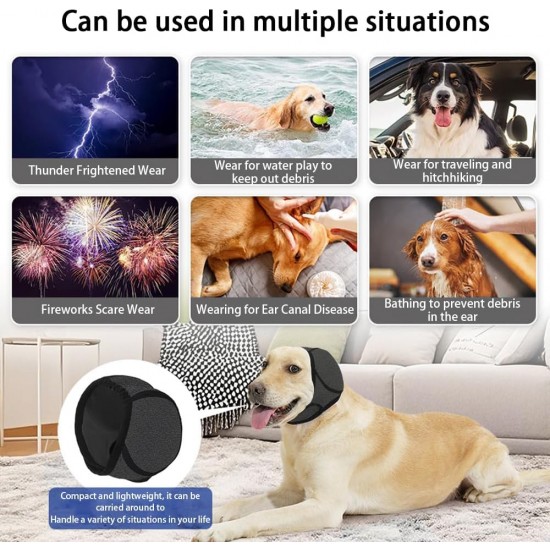 XFSRG Ear Protection Dog Adjustable Velcro Dog Ear Warmers Reduce Noise for Anxiety Relief and Soothing (Grey/S) XFSRG Ear Protection Dog Adjustable Velcro Dog Ear Warmers Reduce Noise for Anxiety Relief and Soothing (Grey/S)