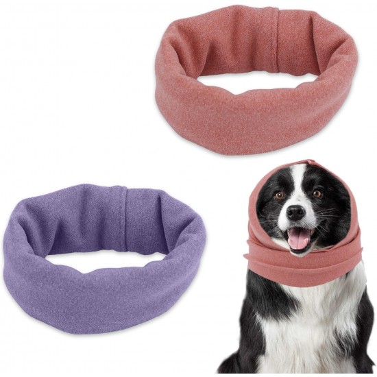 XIHIRCD Pack of 2 Dog Earmuffs, No Flaps, Ear Wraps for Dogs, Soft Dog Ear Cover, Dog Tube Scarf, Snoods for Dogs, Neck and Ear Warmers, Dog Hearing Protection from Noise (Purple and Pink, L) XIHIRCD Pack of 2 Dog Earmuffs, No Flaps, Ear Wraps for Dogs, Soft Dog Ear Cover, Dog Tube Scarf, Snoods for Dogs, Neck and Ear Warmers, Dog Hearing Protection from Noise (Purple and Pink, L)