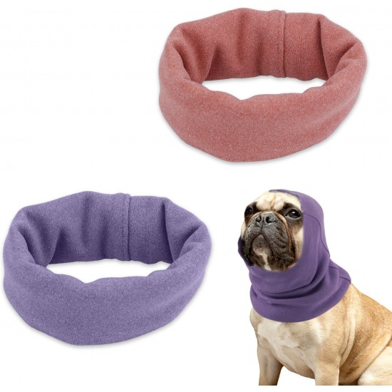 XIHIRCD Pack of 2 Dog Earmuffs, No Flaps, Ear Wraps for Dogs, Soft Dog Ear Cover, Dog Tube Scarf, Snoods for Dogs, Neck and Ear Warmers, Dog Hearing Protection from Noise (Purple and Pink, L) XIHIRCD Pack of 2 Dog Earmuffs, No Flaps, Ear Wraps for Dogs, Soft Dog Ear Cover, Dog Tube Scarf, Snoods for Dogs, Neck and Ear Warmers, Dog Hearing Protection from Noise (Purple and Pink, L)