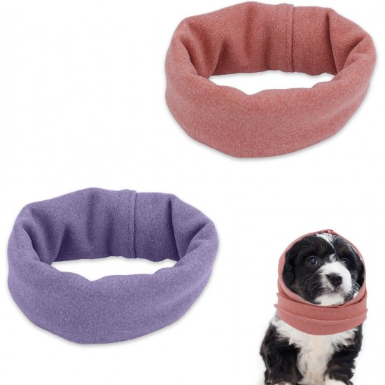 XIHIRCD Pack of 2 Dog Earmuffs, No Flaps, Ear Wraps for Dogs, Soft Dog Ear Cover, Dog Tube Scarf, Snoods for Dogs, Neck and Ear Warmers, Dog Hearing Protection from Noise (Purple and Pink, L) XIHIRCD Pack of 2 Dog Earmuffs, No Flaps, Ear Wraps for Dogs, Soft Dog Ear Cover, Dog Tube Scarf, Snoods for Dogs, Neck and Ear Warmers, Dog Hearing Protection from Noise (Purple and Pink, L)