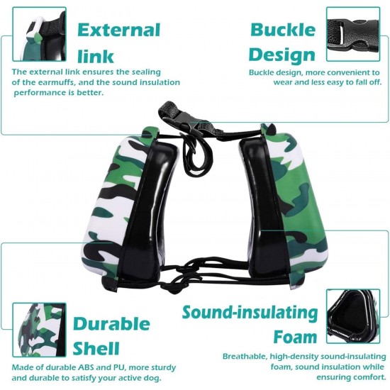 YYCFB Hearing Protection for Dogs, Dog Earmuffs Dog Noise Protection Fireworks, camouflage YYCFB Hearing Protection for Dogs, Dog Earmuffs Dog Noise Protection Fireworks, camouflage
