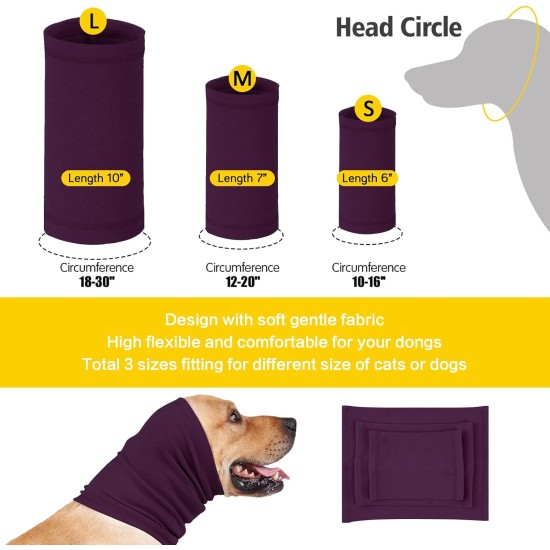 Yaopelky Calming Earmuffs for Dogs - Noise Protection, Anxiety Relief Headband, Noise Cancelling for Fireworks, Thunderstorms, Grooming Aid (Purple, S) Yaopelky Calming Earmuffs for Dogs - Noise Protection, Anxiety Relief Headband, Noise Cancelling for Fireworks, Thunderstorms, Grooming Aid (Purple, S)