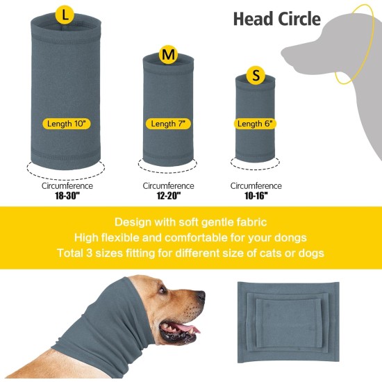 Yaopelky Calming Earmuffs for Dogs - Noise Protection, Anxiety Relief Headband, Noise Cancelling for Fireworks, Thunderstorms, Grooming Aid (Purple, S) Yaopelky Calming Earmuffs for Dogs - Noise Protection, Anxiety Relief Headband, Noise Cancelling for Fireworks, Thunderstorms, Grooming Aid (Purple, S)