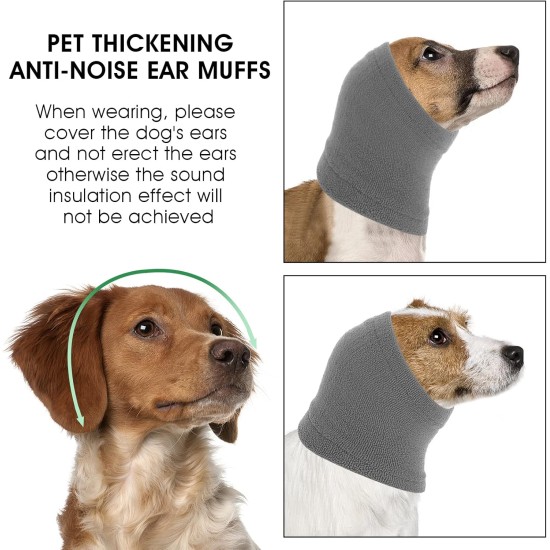 cobee Neck and Ear Warmers for Dogs, Earmuffs for Dogs for Comfort Anxiety Bathing Care Reduce Noise Neck and Ear Warmers Hood Soothing Ear Covers (Size S, Grey) cobee Neck and Ear Warmers for Dogs, Earmuffs for Dogs for Comfort Anxiety Bathing Care Reduce Noise Neck and Ear Warmers Hood Soothing Ear Covers (Size S, Grey)