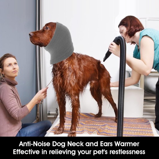 cobee Neck and Ear Warmers for Dogs, Earmuffs for Dogs for Comfort Anxiety Bathing Care Reduce Noise Neck and Ear Warmers Hood Soothing Ear Covers (Size S, Grey) cobee Neck and Ear Warmers for Dogs, Earmuffs for Dogs for Comfort Anxiety Bathing Care Reduce Noise Neck and Ear Warmers Hood Soothing Ear Covers (Size S, Grey)
