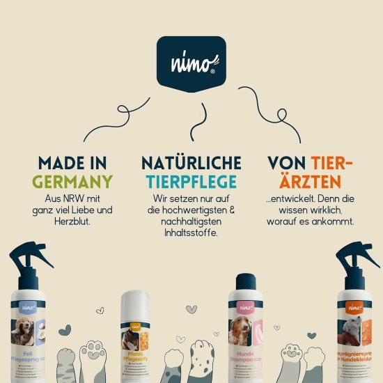 nimo® Ear Cleaner for Dogs, Cats & Pets with Aloe Vera & Panthenol | Gentle Natural Cleaning Against Itching, Infections, Earwax, Inflammation & Discharge | Minimises Head Shaking nimo® Ear Cleaner for Dogs, Cats & Pets with Aloe Vera & Panthenol | Gentle Natural Cleaning Against Itching, Infections, Earwax, Inflammation & Discharge | Minimises Head Shaking