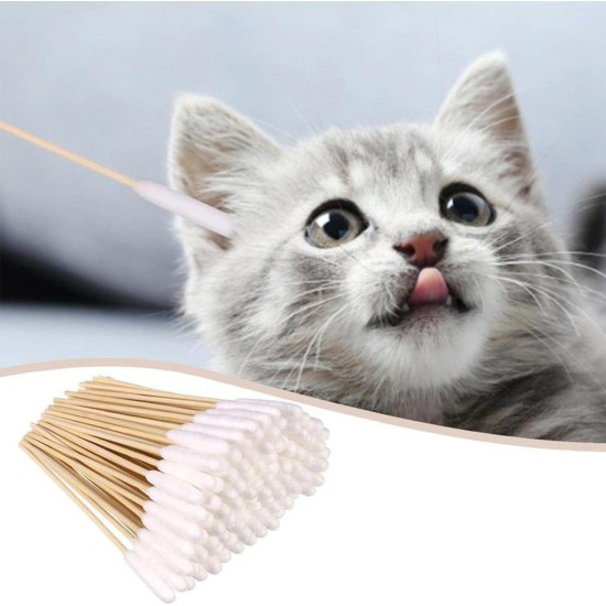 trabag Pack of 200 Cotton Buds - Long Cotton Buds, Ear Cleaner for Pets, Ear Cleaning for Dogs, Ear Cleaners for Pets, Dogs, Cats (15 cm) trabag Pack of 200 Cotton Buds - Long Cotton Buds, Ear Cleaner for Pets, Ear Cleaning for Dogs, Ear Cleaners for Pets, Dogs, Cats (15 cm)