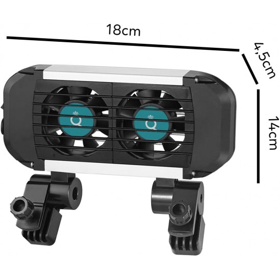 AQPET Frostline 2 Element Cooling Fan System for Aquariums up to 120 Litres for Freshwater and Saltwater Aquariums with Controller, Swivel Fan AQPET Frostline 2 Element Cooling Fan System for Aquariums up to 120 Litres for Freshwater and Saltwater Aquariums with Controller, Swivel Fan
