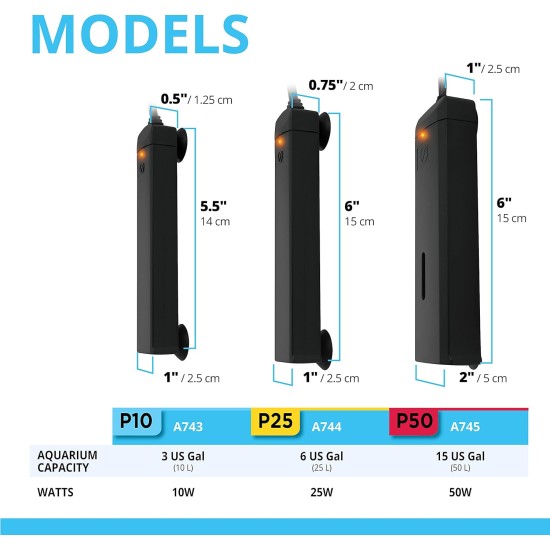 Fluval Aquarium Heater P25, Completely Submersible Aquarium Heater for Aquariums up to 25 L, 25 W Fluval Aquarium Heater P25, Completely Submersible Aquarium Heater for Aquariums up to 25 L, 25 W