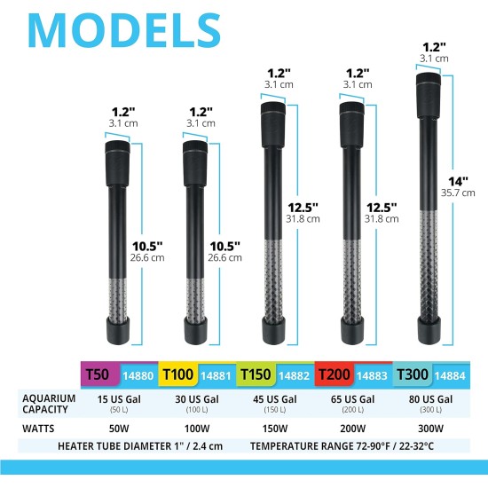 Fluval T150 Fully Electronic Heater for Freshwater Aquariums up to 45 Gal, 14882 Fluval T150 Fully Electronic Heater for Freshwater Aquariums up to 45 Gal, 14882