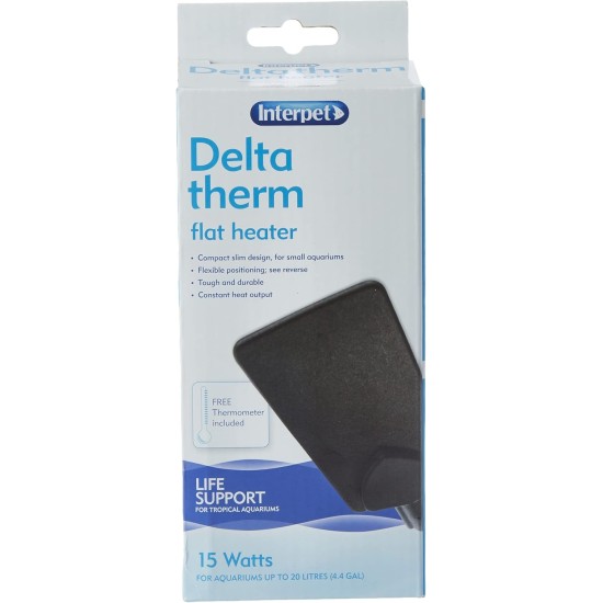Interpet Delta Mini Nano Aquarium Heater 15 W - For up to 20 Litre Aquariums Interpet Delta Mini Nano Aquarium Heater 15 W - For up to 20 Litre Aquariums