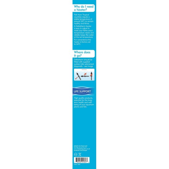 Interpet Deltatherm Aquarium Heater, Suitable for Heating Tropical Aquariums, 200 Watt Model, Suitable for Aquariums up to 200 Litres Interpet Deltatherm Aquarium Heater, Suitable for Heating Tropical Aquariums, 200 Watt Model, Suitable for Aquariums up to 200 Litres