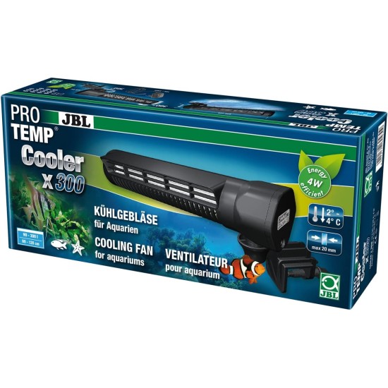 JBL PROTEMP Cooler x300 Cooling Fan for Aquariums from 90 - 300 L, Freshwater and Saltwater, Colour Grey/Black JBL PROTEMP Cooler x300 Cooling Fan for Aquariums from 90 - 300 L, Freshwater and Saltwater, Colour Grey/Black