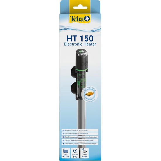Tetra HT 150 Heater for 150-255 L Aquariums - Powerful Aquarium Heater for Covering Different Power Levels with Temperature Adjustment Knob Tetra HT 150 Heater for 150-255 L Aquariums - Powerful Aquarium Heater for Covering Different Power Levels with Temperature Adjustment Knob