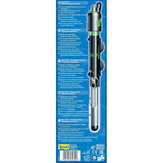 Tetra HT 150 Heater for 150-255 L Aquariums - Powerful Aquarium Heater for Covering Different Power Levels with Temperature Adjustment Knob Tetra HT 150 Heater for 150-255 L Aquariums - Powerful Aquarium Heater for Covering Different Power Levels with Temperature Adjustment Knob