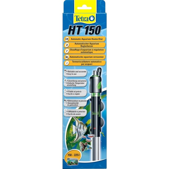 Tetra HT 150 Heater for 150-255 L Aquariums - Powerful Aquarium Heater for Covering Different Power Levels with Temperature Adjustment Knob Tetra HT 150 Heater for 150-255 L Aquariums - Powerful Aquarium Heater for Covering Different Power Levels with Temperature Adjustment Knob