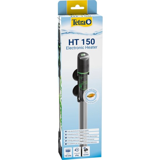 Tetra HT 150 Heater for 150-255 L Aquariums - Powerful Aquarium Heater for Covering Different Power Levels with Temperature Adjustment Knob Tetra HT 150 Heater for 150-255 L Aquariums - Powerful Aquarium Heater for Covering Different Power Levels with Temperature Adjustment Knob
