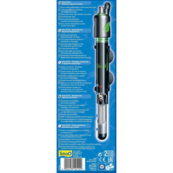 Tetra HT 150 Heater for 150-255 L Aquariums - Powerful Aquarium Heater for Covering Different Power Levels with Temperature Adjustment Knob Tetra HT 150 Heater for 150-255 L Aquariums - Powerful Aquarium Heater for Covering Different Power Levels with Temperature Adjustment Knob