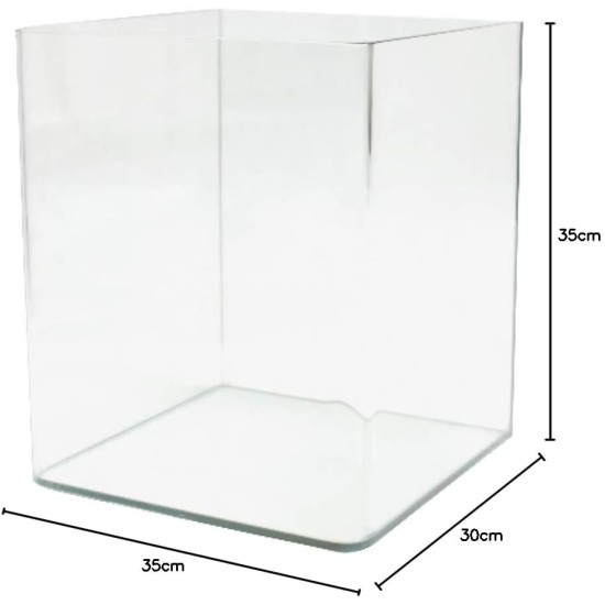Amtra Nanotank 30 Aquarium Tank 30 Litres Glass Box Extra Clear 30 x 30 x 35 cm Pool for Goldfish or as Turtle Tank for Water Turtles with Shock Absorbing Mat Included Amtra Nanotank 30 Aquarium Tank 30 Litres Glass Box Extra Clear 30 x 30 x 35 cm Pool for Goldfish or as Turtle Tank for Water Turtles with Shock Absorbing Mat Included